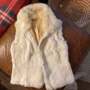 Gianfranco Ferre  White Rabbit pelt vest